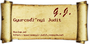 Gyurcsányi Judit névjegykártya